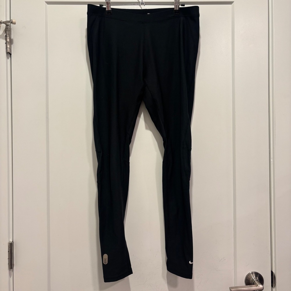 Nike Fit Dry Womens Black Athletic Training Leggings Size Medium RN 56323